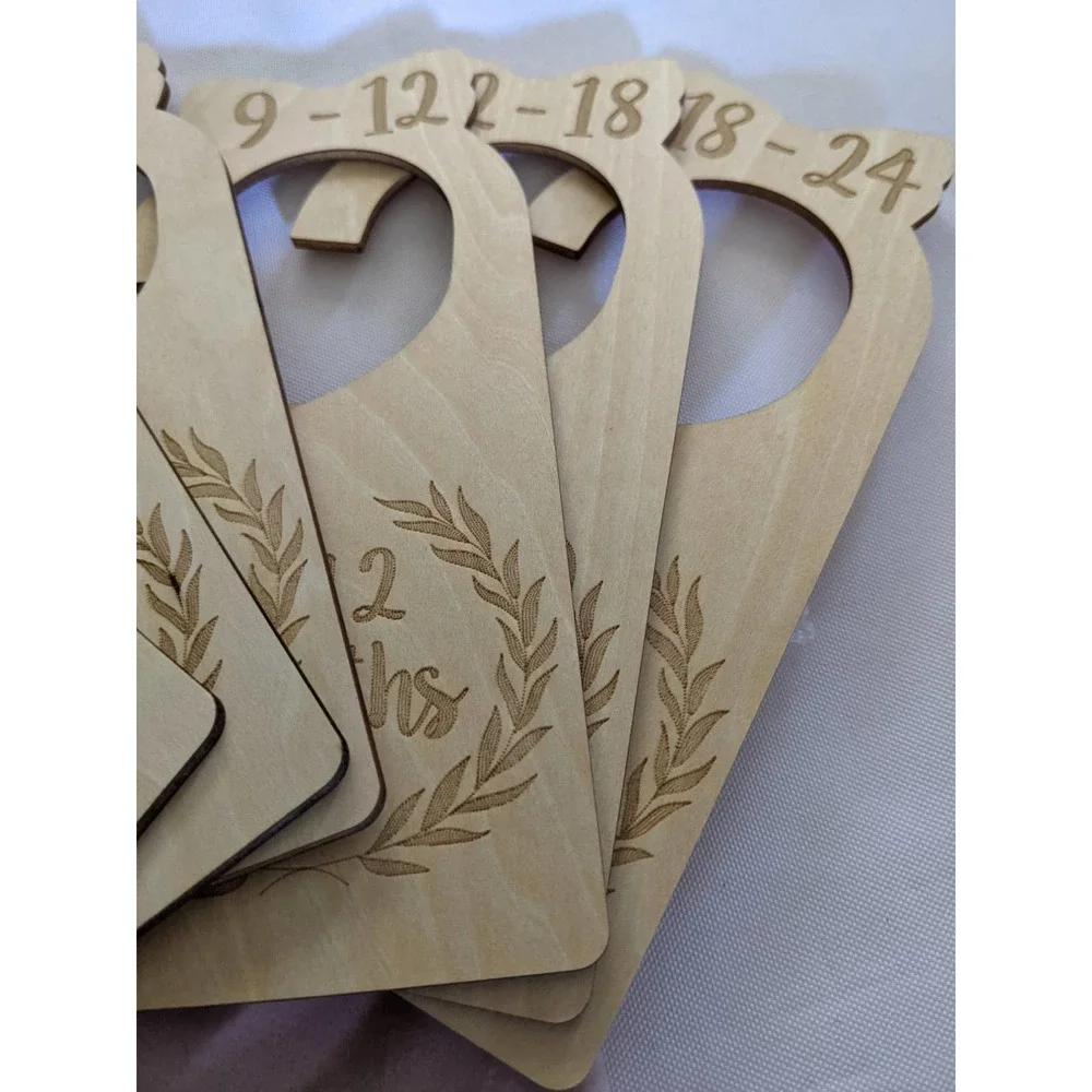 7 Premium Wood Baby Closet Dividers newborn - 24 Mo closet organization